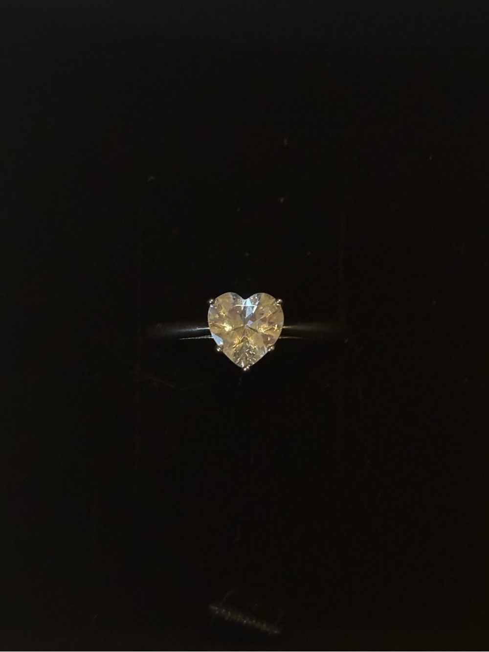 Thomas Sabo Heart-Shaped Clear Stone Ring - Silver 925 — Size 7 (EU 54)